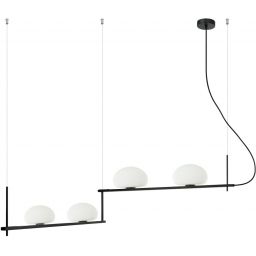 Italux Kernio lampa wisząca 4x25 W czarna PND-357784-BK+W