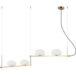 Italux Kernio lampa wisząca 4x25 W mosiądz PND-357784-BRO+W