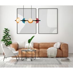 Italux Nauti lampa wisząca 4x25 W różowa-niebieska-pomarańczowa PND-37482-4-MLTI