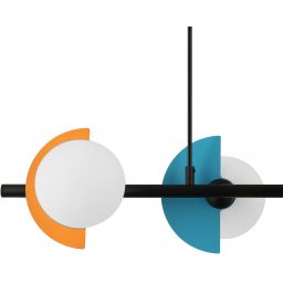 Italux Nauti lampa wisząca 4x25 W różowa-niebieska-pomarańczowa PND-37482-4-MLTI