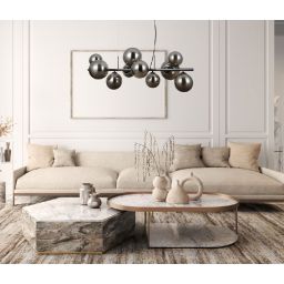 Italux Canello lampa wisząca 10x5 W czarna PND-406007-10A-BCR