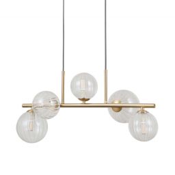 Italux Toledo lampa wisząca 5x5 W złota PND-40717-5-HBR