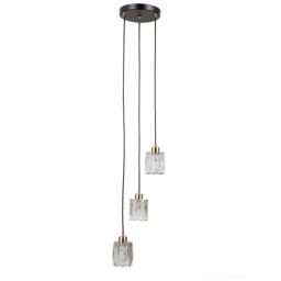 Italux Torno lampa wisząca 3x40 W czarna/złota PND-40813-3R-BK-HBR