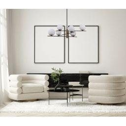 Italux Stelia lampa podsufitowa 6x5 W czarna PND-43660-6