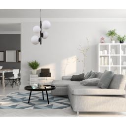 Italux Riga lampa wisząca 4x5 W biała-czarna PND-44213-4A-SBL