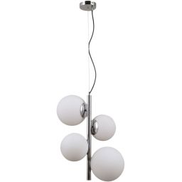 Italux Riga lampa wisząca 4x5 W biała-chrom PND-44213-4B-CH