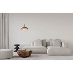 Italux Colle lampa wisząca 1x12 W bursztynowa PND-48529-BK-YLL