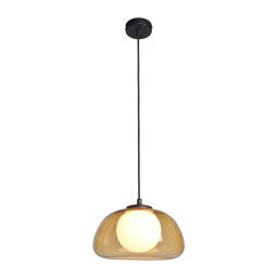 Italux Ainale lampa wisząca 1x7 W bursztynowa PND-54637-1-BK-YLL