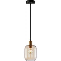 Italux Norlis lampa wisząca 1x40 W czarna-złota PND-54738A-1-BRO-AMB