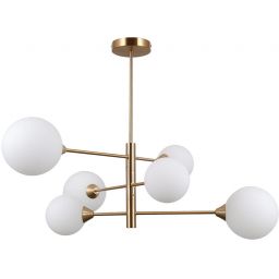 Italux Evora lampa podsufitowa 6x5 W mosiądz PND-55342-6-HB