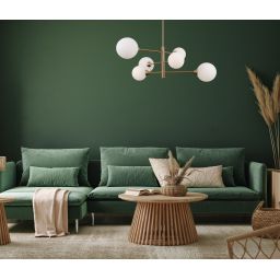 Italux Evora lampa podsufitowa 6x5 W mosiądz PND-55342-6-HB