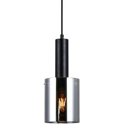 Italux Sardo lampa wisząca 1x40 W czarna-przydymiona PND-5581-1-BK+SG