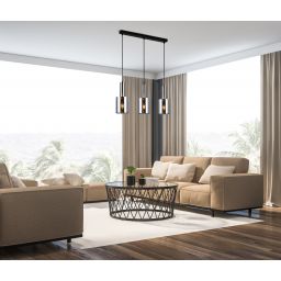 Italux Sardo lampa wisząca 3x40 W przydymiona-nikiel PND-5581-3-SC+SG