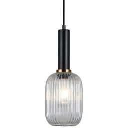 Italux Antiola lampa wisząca 1x40 W czarna PND-5588-1M-BK+CL