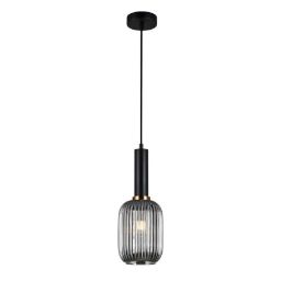Italux Antiola lampa wisząca 1x40 W czarna PND-5588-1M-BK+SG