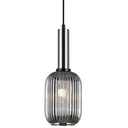 Italux Antiola lampa wisząca 1x40 W nikiel PND-5588-1M-SC+SG