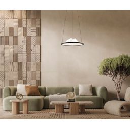 Italux Baret lampa wisząca 1x26 W biała PND-58038-26W-3K