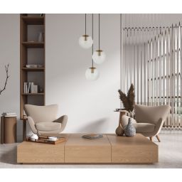 Italux Sarpo lampa wisząca 3x40 W mosiądz PND-58867-3S-BK-BRO