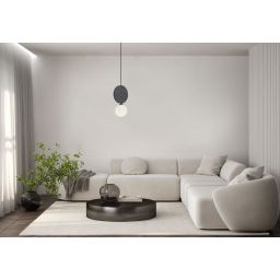 Italux Andrea lampa wisząca 1x25 W czarna/szary PND-59779-1M-GR