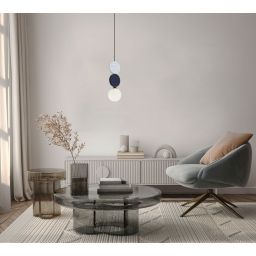 Italux Andrea lampa wisząca 1x25 W niebieska/szary PND-59779B-1S-MLTI