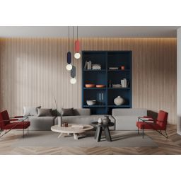 Italux Lorenzo lampa wisząca 3x25 W czarna/niebieska/szary PND-59815A-3-MLTI