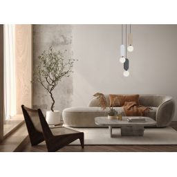 Italux Lorenzo lampa wisząca 3x25 W czarna/szary/popielaty PND-59815B-3-MLTI