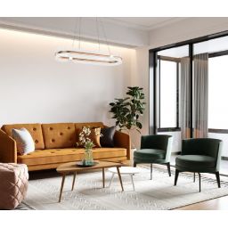 Italux Sopla lampa wisząca 1x56 W biała PND-63728-56W-3K-GD