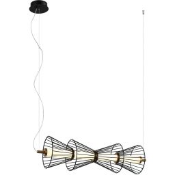 Italux Sanke lampa wisząca 1x15 W czarna PND-63849-4-BK