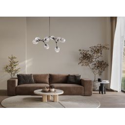 Italux Ferral lampa podsufitowa 8x60 W czarna PND-75075-8-BK-SG