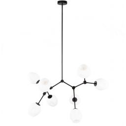 Italux Ferral lampa podsufitowa 8x60 W biała/czarna PND-75075-8-BK-WG