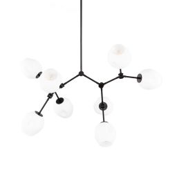 Italux Ferral lampa podsufitowa 8x60 W biała/czarna PND-75075-8-BK-WG