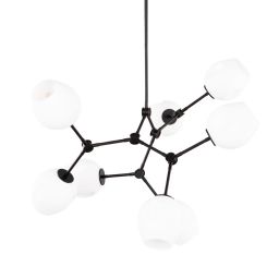 Italux Ferral lampa podsufitowa 8x60 W biała/czarna PND-75075-8-BK-WG