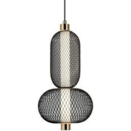 Italux Marco lampa wisząca 1x10 W czarna PND-84283-2-BK