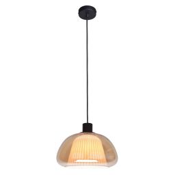 Italux Apiro lampa wisząca 1x7 W bursztynowa PND-84638-BK-AMB