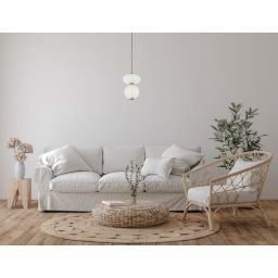 Italux Nico lampa wisząca 1x8 W biała/złota PND-8545-2-AB-WH