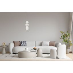 Italux Nico lampa wisząca 1x15 W biała/złota PND-8545-3-AB-WH