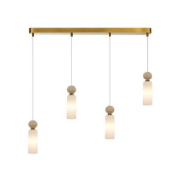 Italux Santos lampa wisząca 4x40 W złota PND-95331-4-BRSS