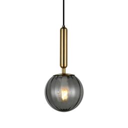 Italux Ravena lampa wisząca 1x5 W przydymiona PND-2324-1 BRO+SG