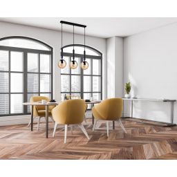 Italux Ravena lampa wisząca 3x10 W bursztynowa PND-2324-3L BK+AMB