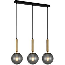 Italux Ravena lampa wisząca 3x5 W przydymiona PND-2324-3L BRO+SG