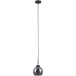 Italux Poggi lampa wisząca 1x40 W czarny mat-przydymiony PND-28028-1B