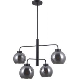 Italux Poggi lampa wisząca 4x40 W czarny-przydymiony PND-28028-4D