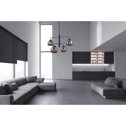 Italux Poggi lampa wisząca 4x40 W czarny-przydymiony PND-28028-4D