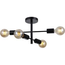 Italux Piansi lampa wisząca 4x40 W czarny mat PND-4025-4-BL