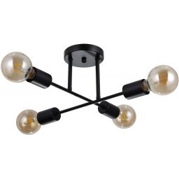Italux Formio lampa wisząca 4x40 W czarny mat PND-4052-4-BL