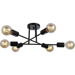 Italux Formio lampa wisząca 6x40 W czarny mat PND-4052-6-BL