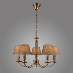 Italux Zanobi lampa wisząca 5x40 W brąz antyczny PND-43272-5