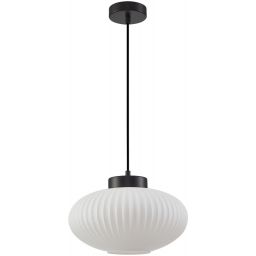 Italux Groste lampa wisząca 1x40 W biała-czarna PND-52376-1-BK