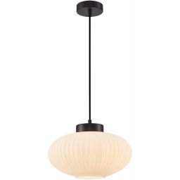 Italux Groste lampa wisząca 1x40 W biała-czarna PND-52376-1-BK