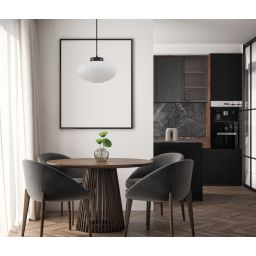 Italux Groste lampa wisząca 1x40 W biała-czarna PND-52376-1-BK